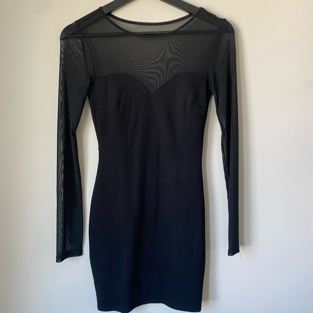 Urban Outfitters Silence + Noise Black Sheer Dress Size XS